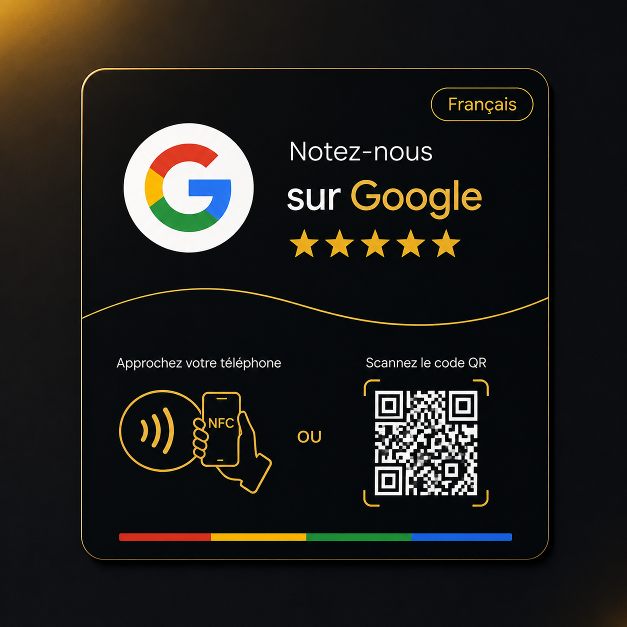 Plaque Google Avis plate